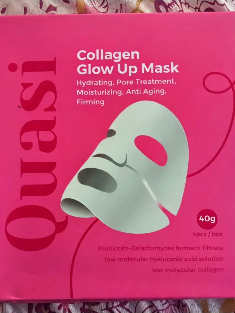 Collagen Glow Up Mask - Pink (4 Pack)